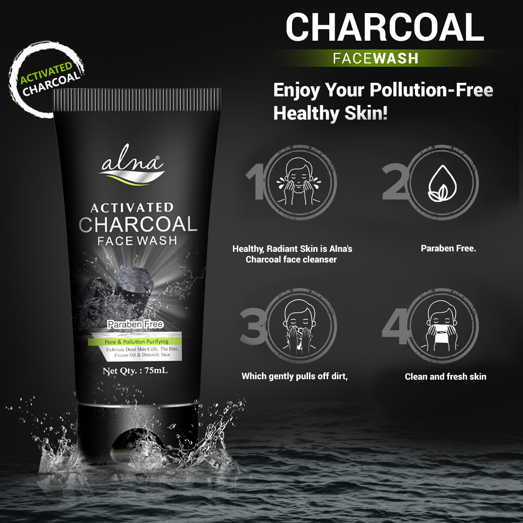 Alna Activated Charcoal Face Wash 01